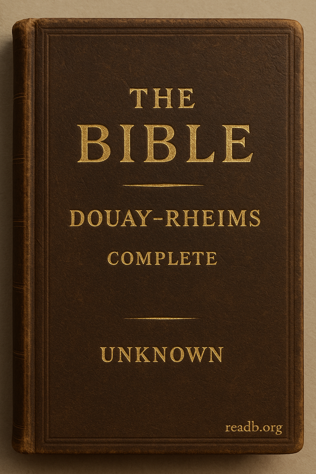 The Bible, Douay-Rheims, Complete